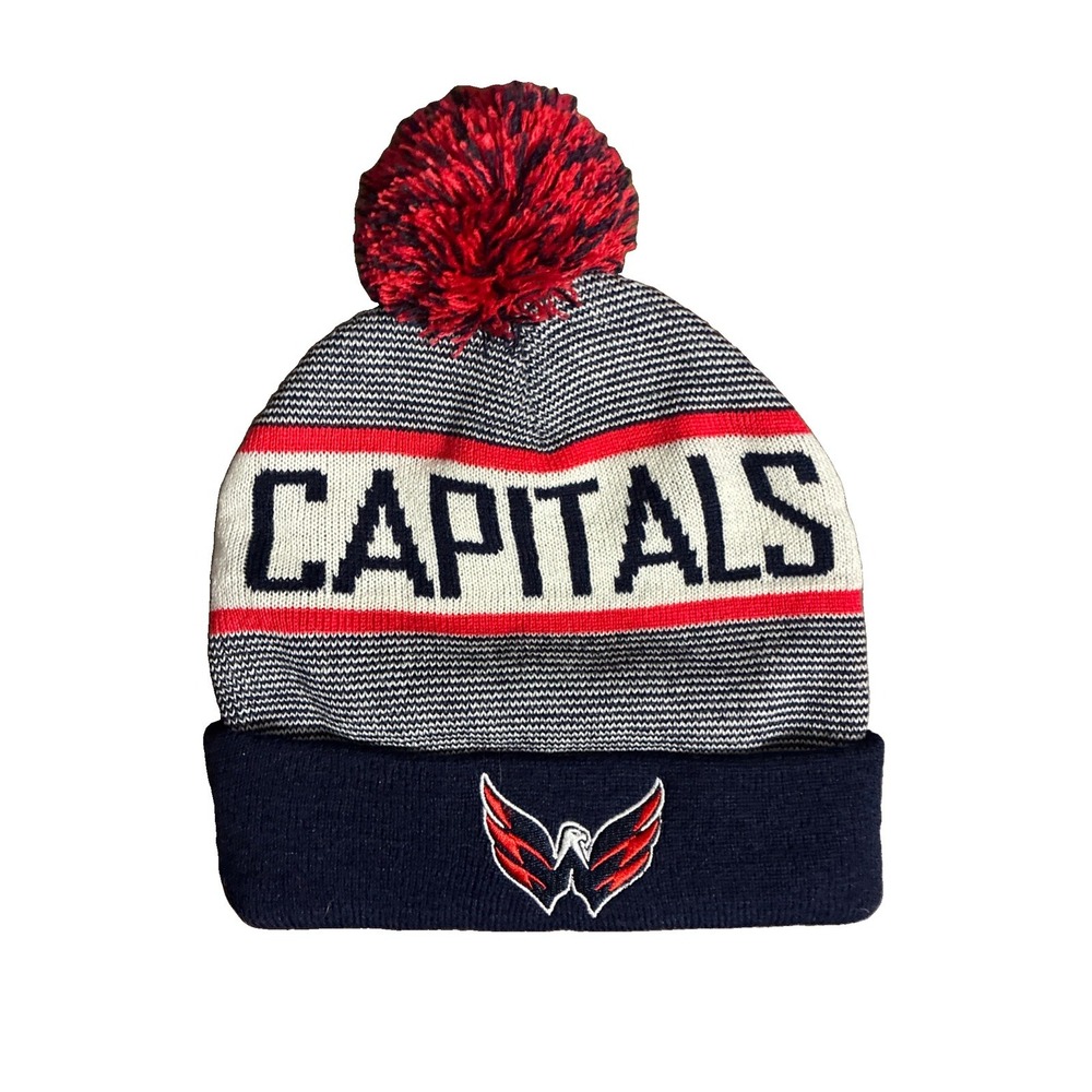 Preowned Washington Capitals X Caesars Sportsbook Knit Pom Beanie. One Size